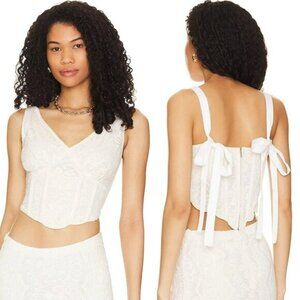 LPA - Alec Bustier Top in Cannoli Cream